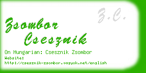zsombor csesznik business card